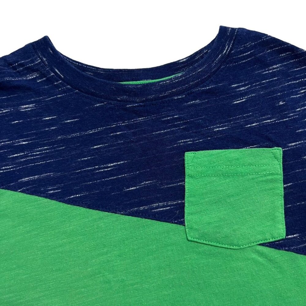 Cat & Jack 2T Blue & Green Pocket Tee Shirt - Picture 2 of 4